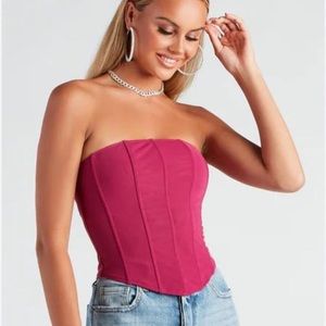 Windsor pink corset going out top